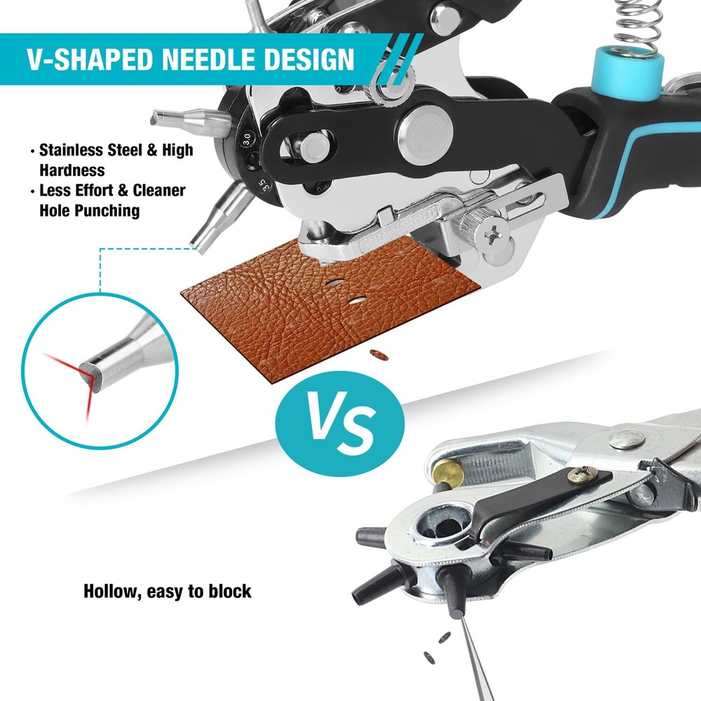 DURATECH Heavy Duty Belt Leather Hole Punch Hole Punch Plier Solid Hole for Belt