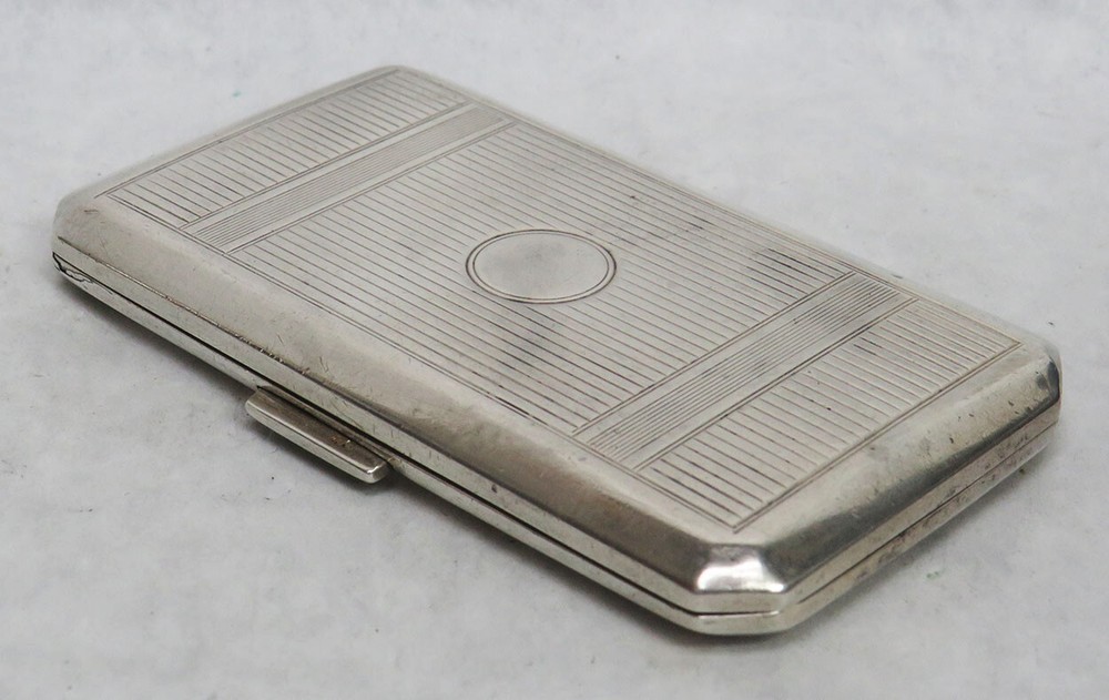 VINTAGE AUSTRIAN SILVER SMALL "ROLL YOUR OWN" CIGARETTES 3"CASE
