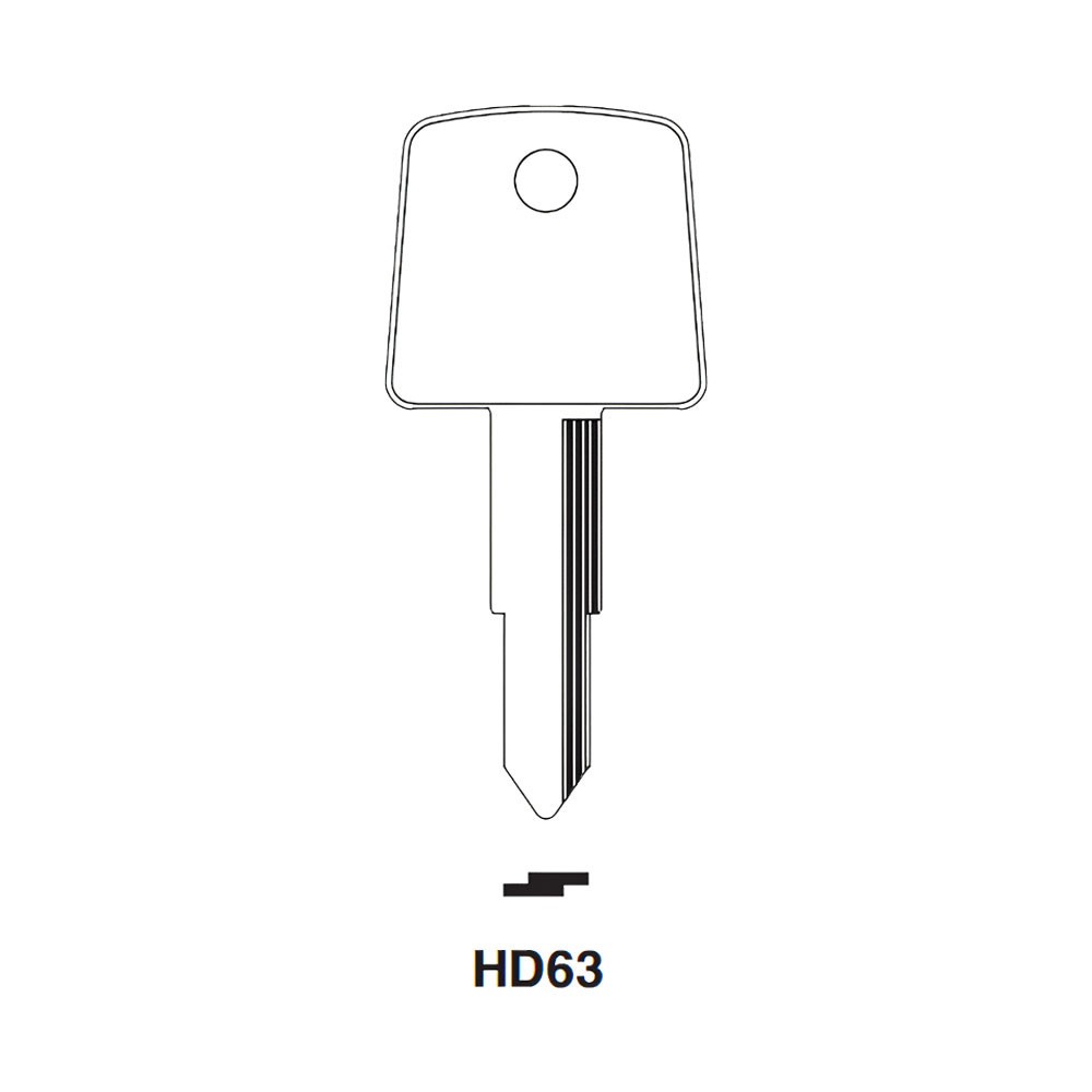 HD63 Key Blank 6-Pin Nickel