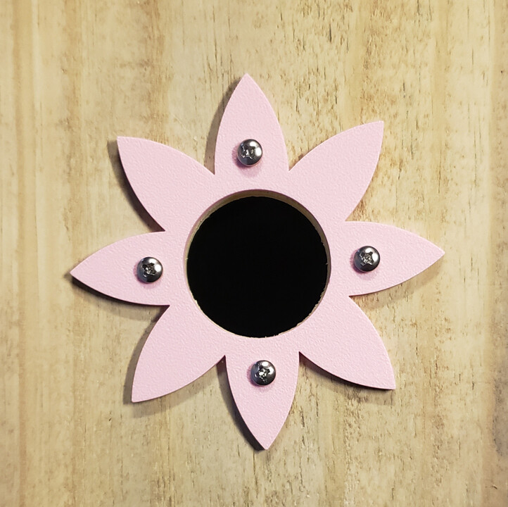 Flower Birdhouse Hole Protector - Pink (Various Size Holes)