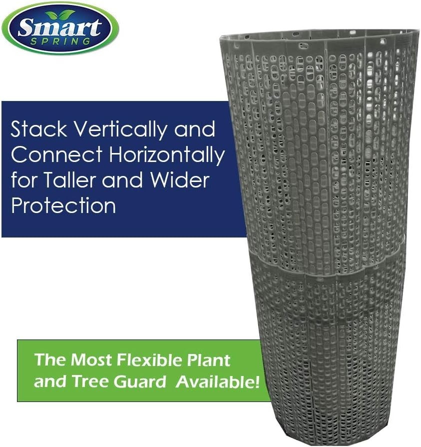 15" Stackable Spiral Tree Guards, Bark Protection - Set of 6