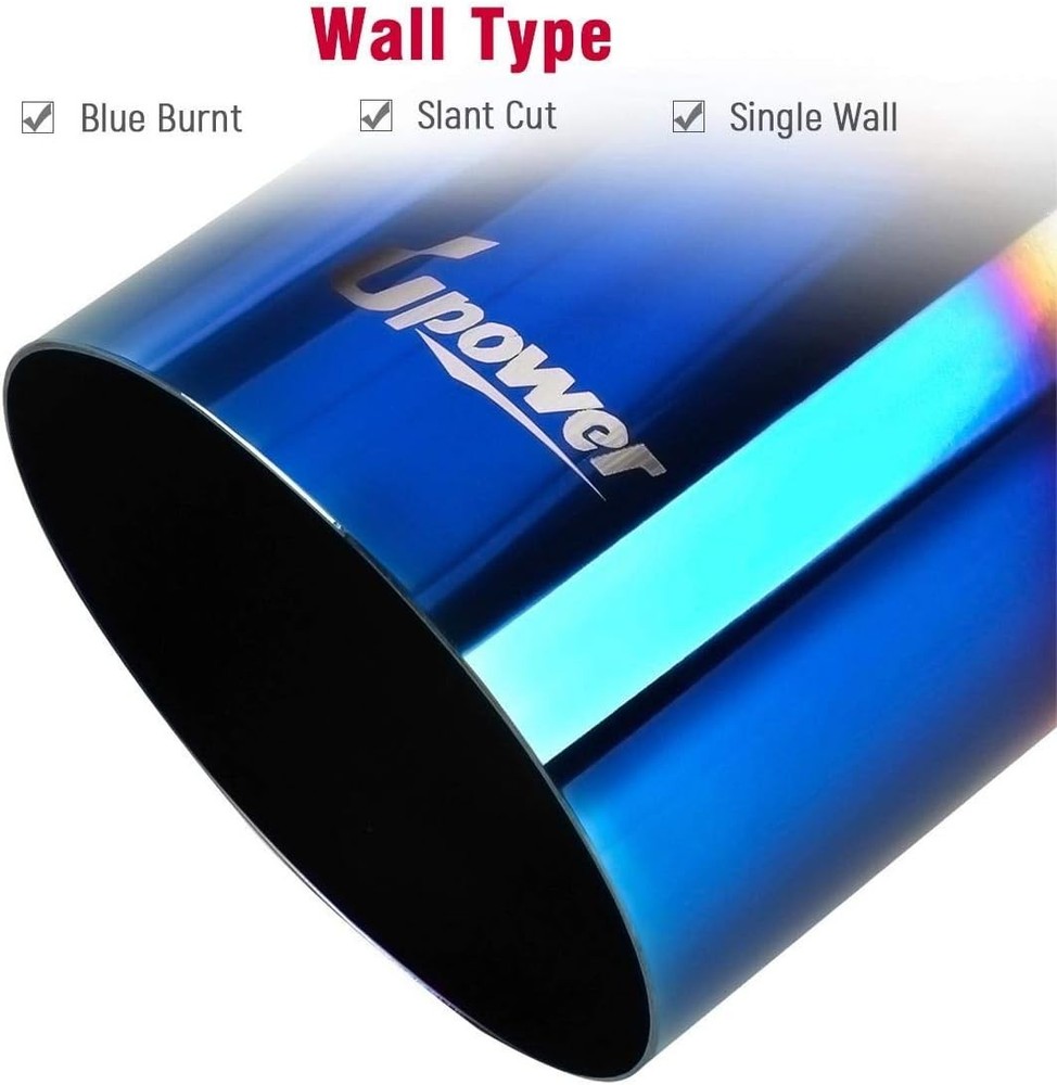 Stainless steel exhaust tailpipe tip