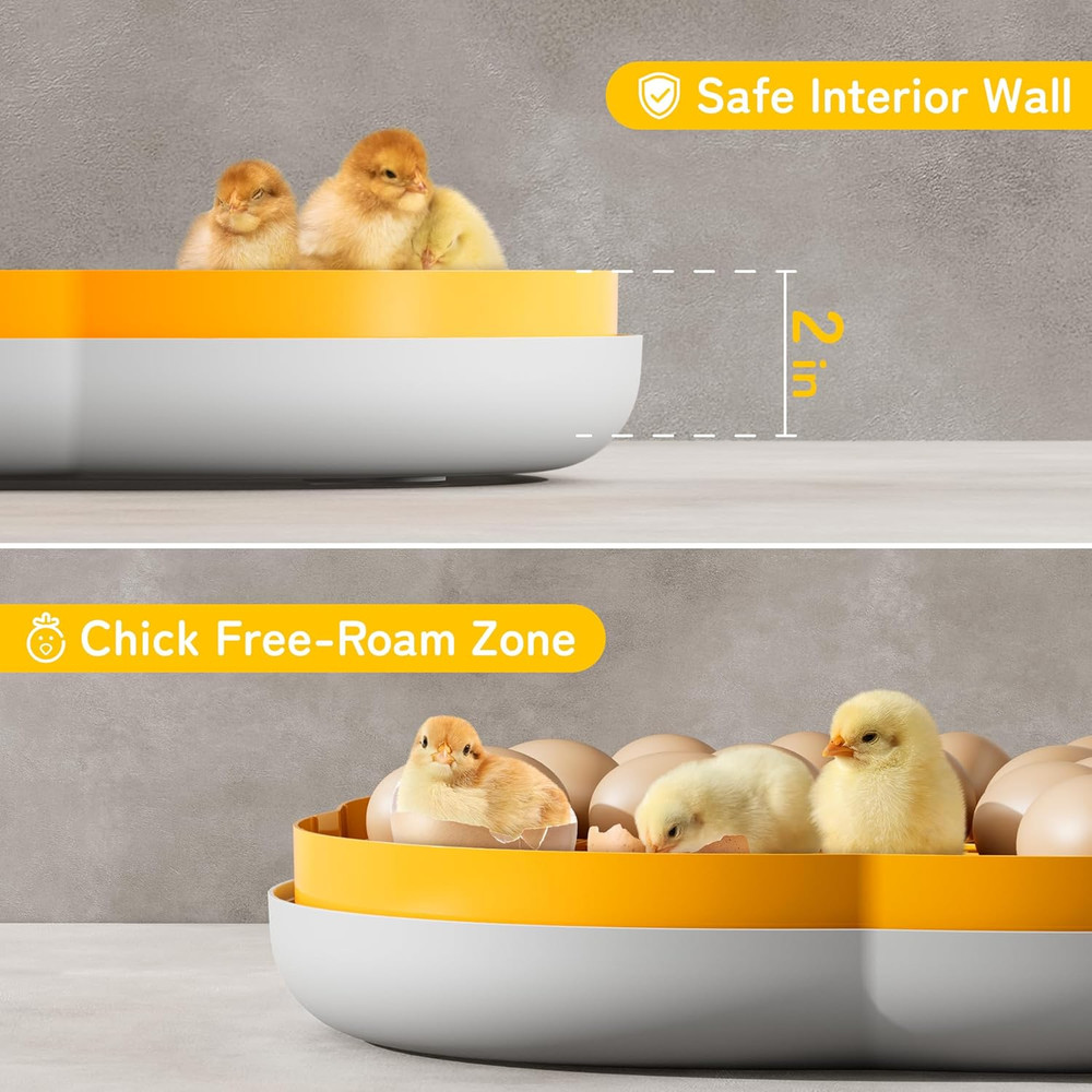 25 Egg Incubator, Temperature & Humidity Control, Programmable Automatic Egg Tur