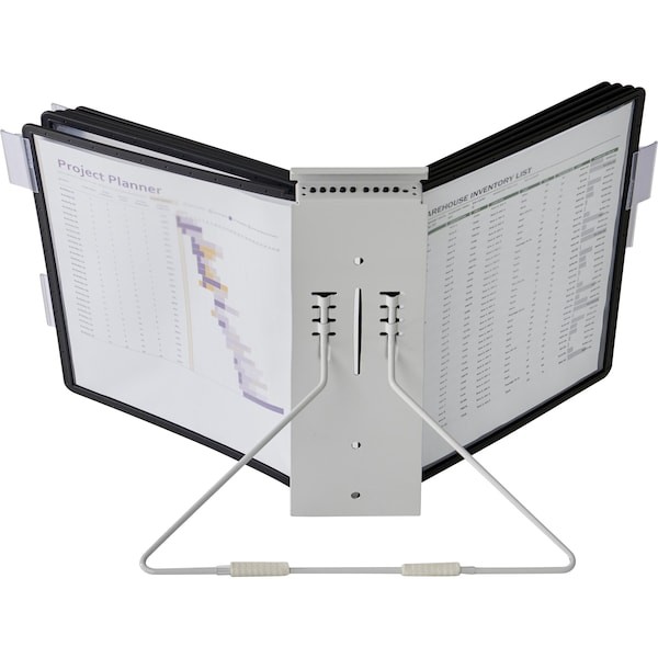 INSTAVIEW 561201 Desk Ref Sys, 10 Panels, Black