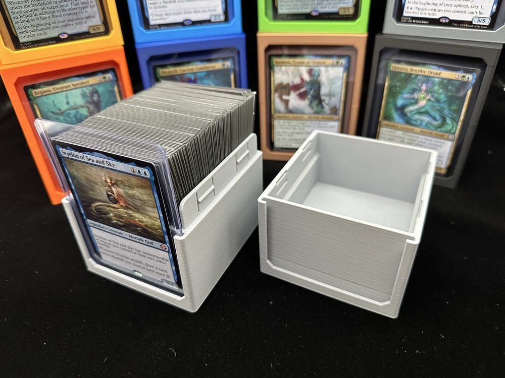 MTG Commander Deck Box with Front Card Slot - Multiple Size Options (3D Printed)