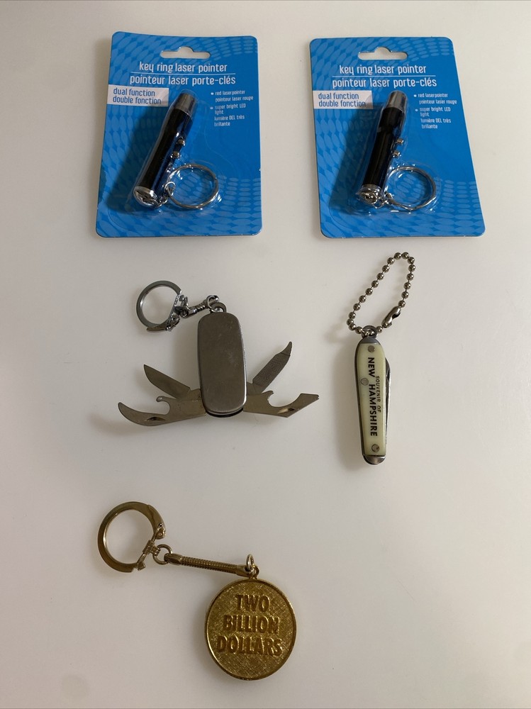 Mini Keychain Multi-Tool Knife Blade, File, Bottle Opener - Silver zab