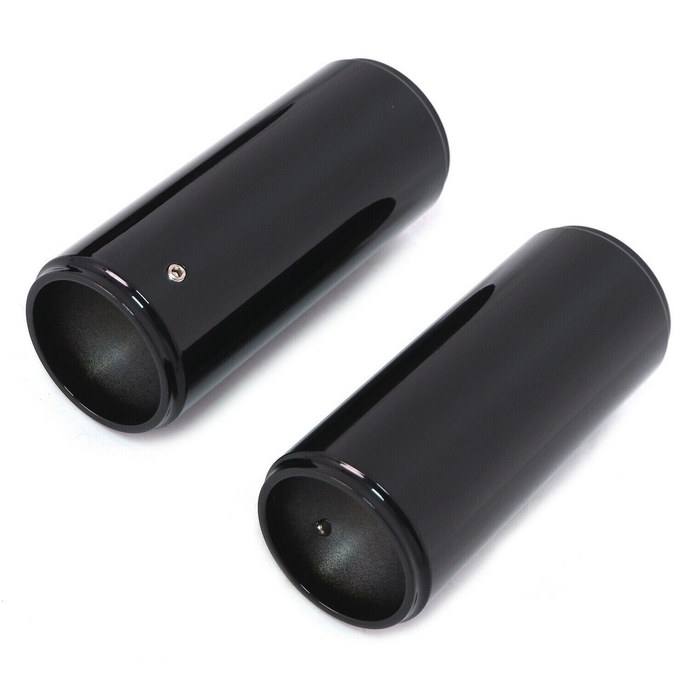 Motor Gloss Black Fork Boot Covers Kit For Harley Softail Breakout FXBR FXBRS