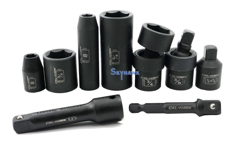 80pc 3/8"Dr. 6POINT Metric Deep Impact Socket CRV/CR-MO Set