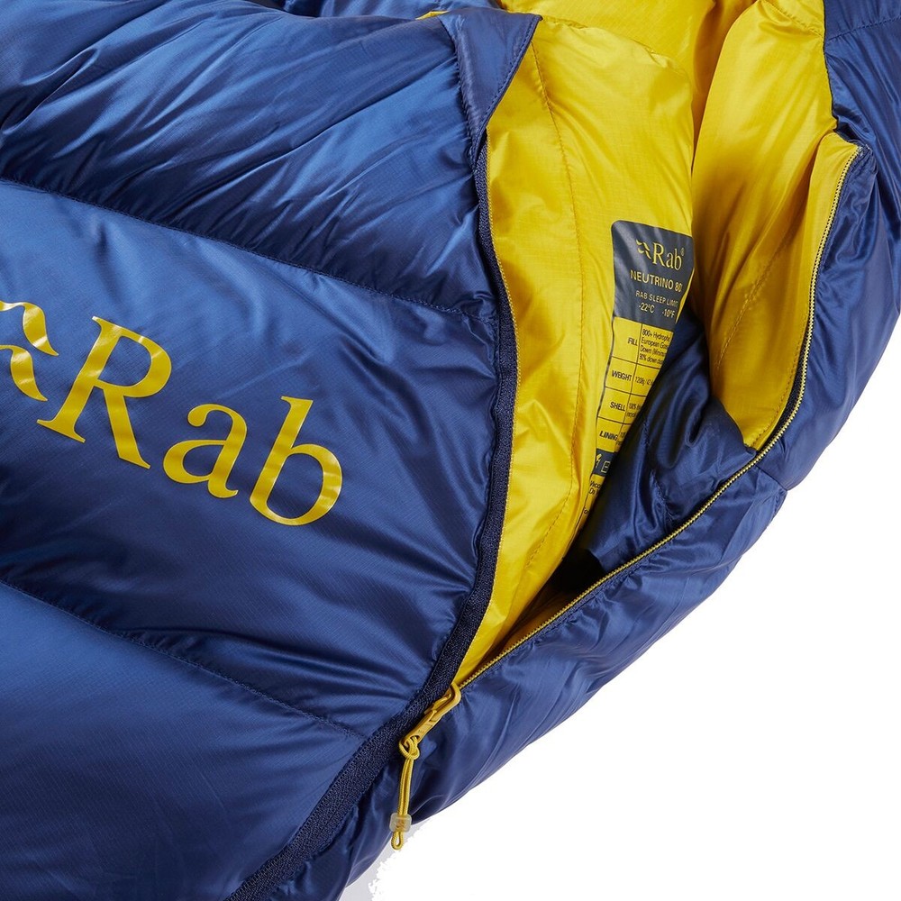 Rab Neutrino 800 Sleeping Bag: -10F Down Nightfall Blue, Reg/ Left Zip