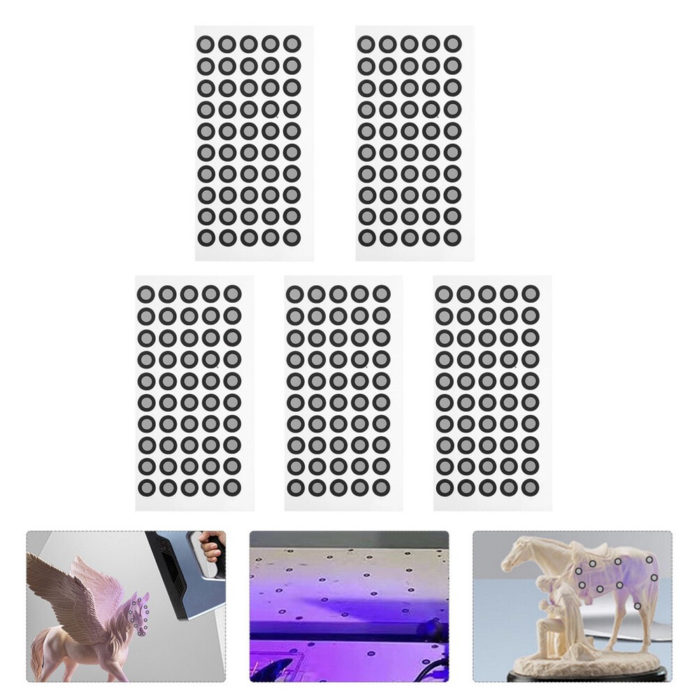 5 Sheets 3D Scanner Marking Point Scanning Reference Marker Film Marking Points