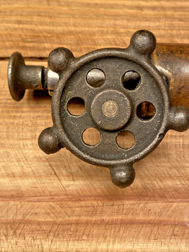 ANTIQUE KELLOGG BRASS GREASE & OIL GUN