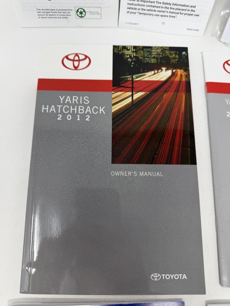 2012 Toyota Yaris Owners Manual OEM Set