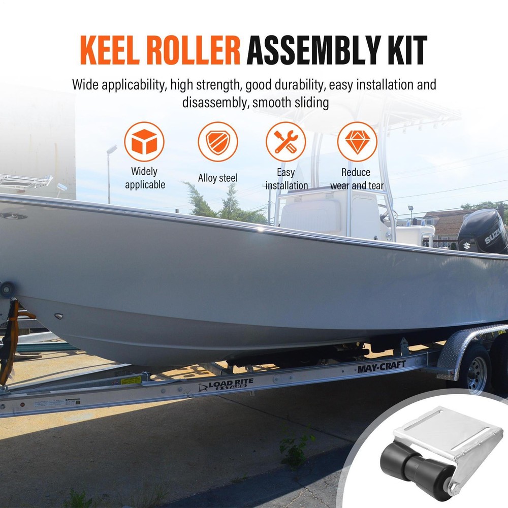 Boat Trailer Rollers with Brackets 12" Keel Roller Assembly Kit For Boat Trailer
