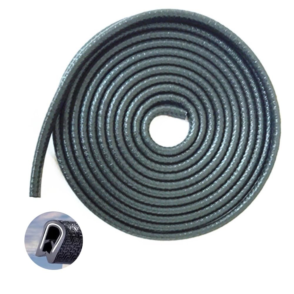 Edge Trim Black Small, Flexible PVC Protector,Rubber U 32FT,