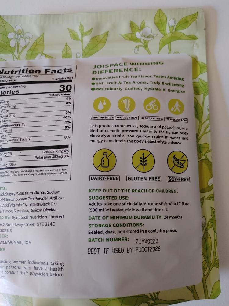 Joispace Hydration Electrolyte Drink Mix 3 Pack Lot