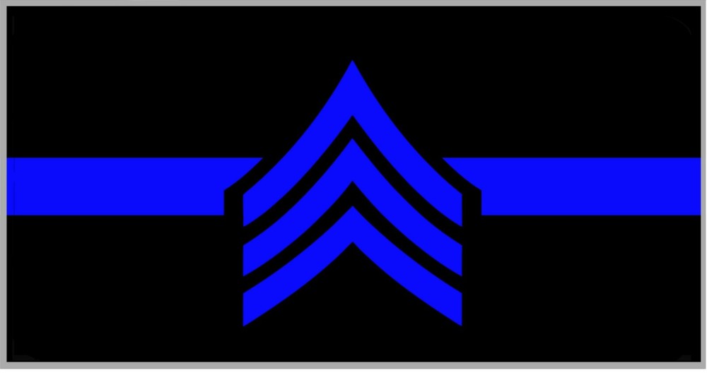 Thin Blue Line Police Car Vanity Tag - License Plate