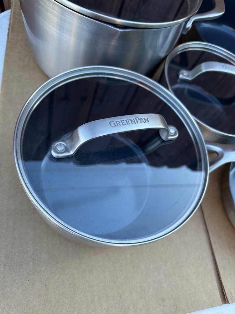 GreenPan 11 Piece Non Stick Set - MISSING 1 LID