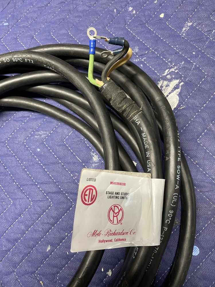 Two 20 amp / 125v Stage Pin Cables | 10ft