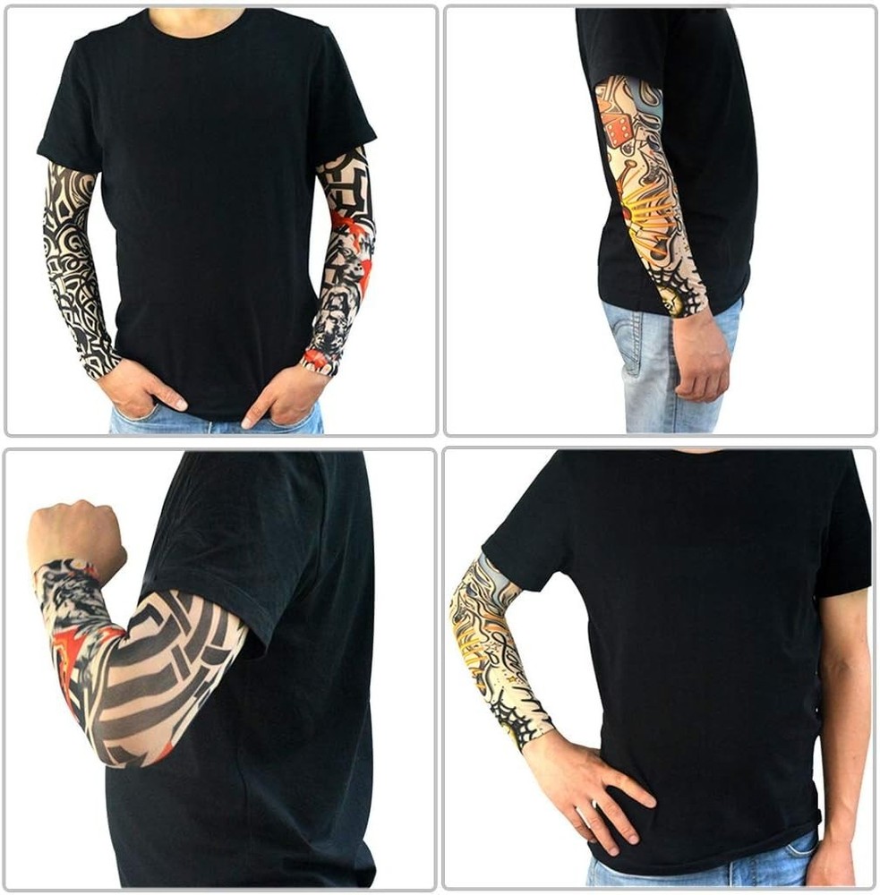 Fashion Temporary Tattoo Arm Sleeves 20 Random Patterns Comfortable Fit