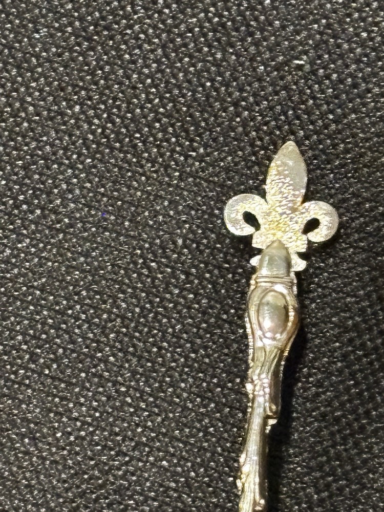 Souvenir Spoon Silver Collectors Fleur de Lis Detailed Design