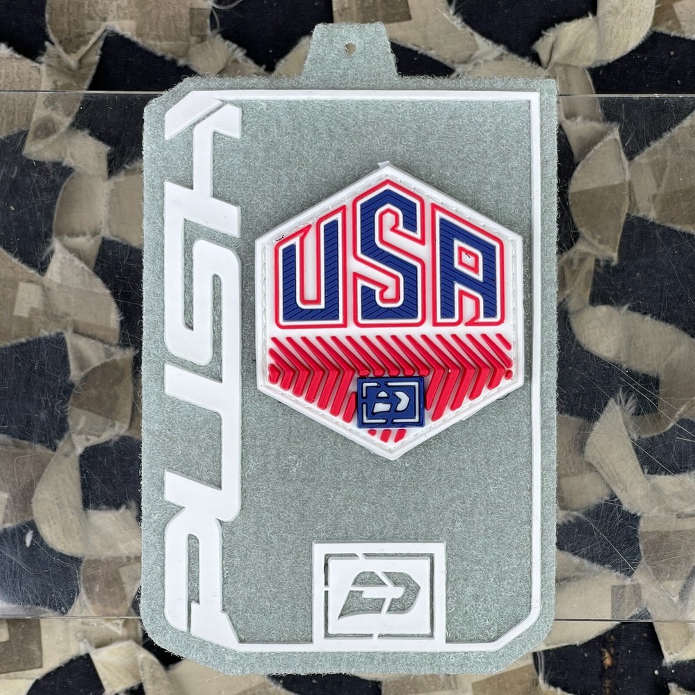 NEW Push Rubberized Patch - USA White