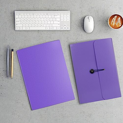 Accordion File Organizer, Expanding File Folder for Sorting Documents Purple