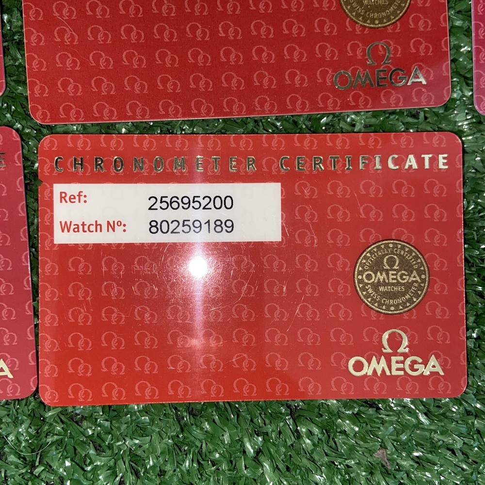 Authentic Omega Watch Chronometer Certificate Card Vintage