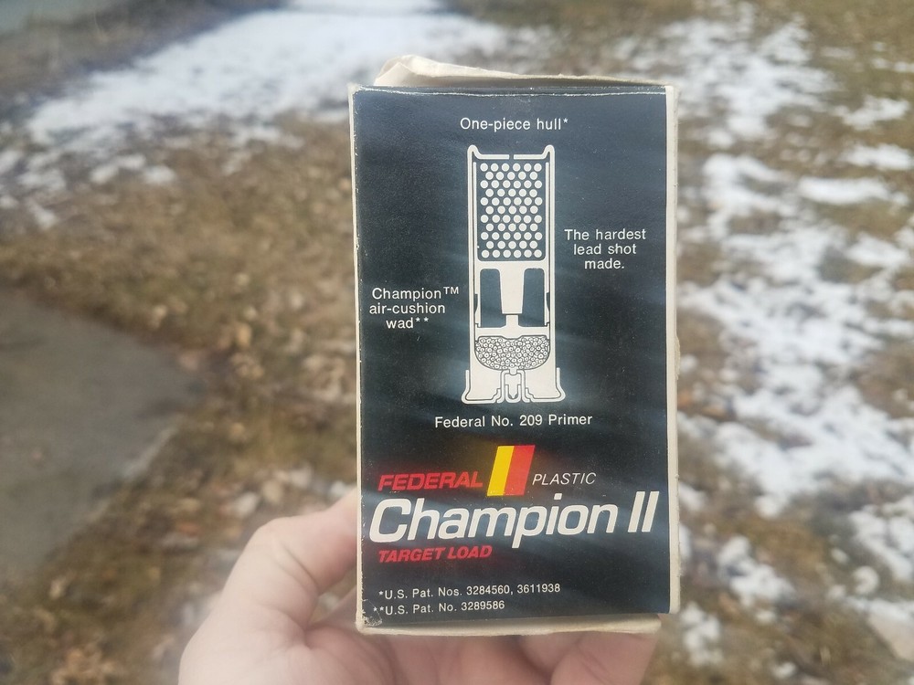 Empty Vintage Federal Champion II Target Load Shotgun Shells Shell Box