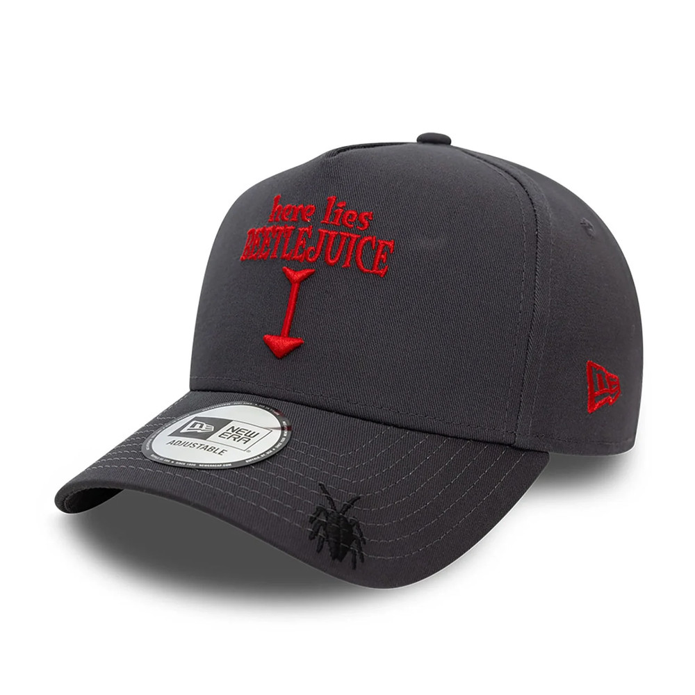 Men's Beetlejuice Here Lies Dark Grey 9FORTY E-Frame Adjustable Hat Cap Snapback