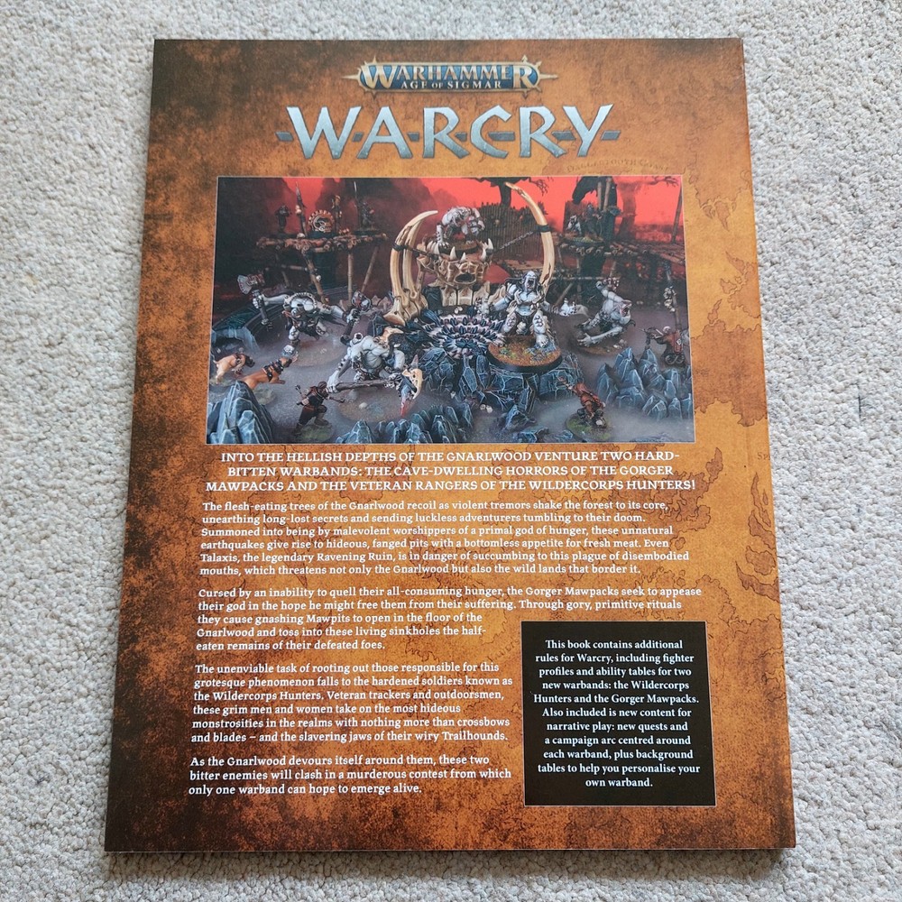 Warhammer, Warcry Hunter and Hunted Book , Wildercorps Gorger Mawpack