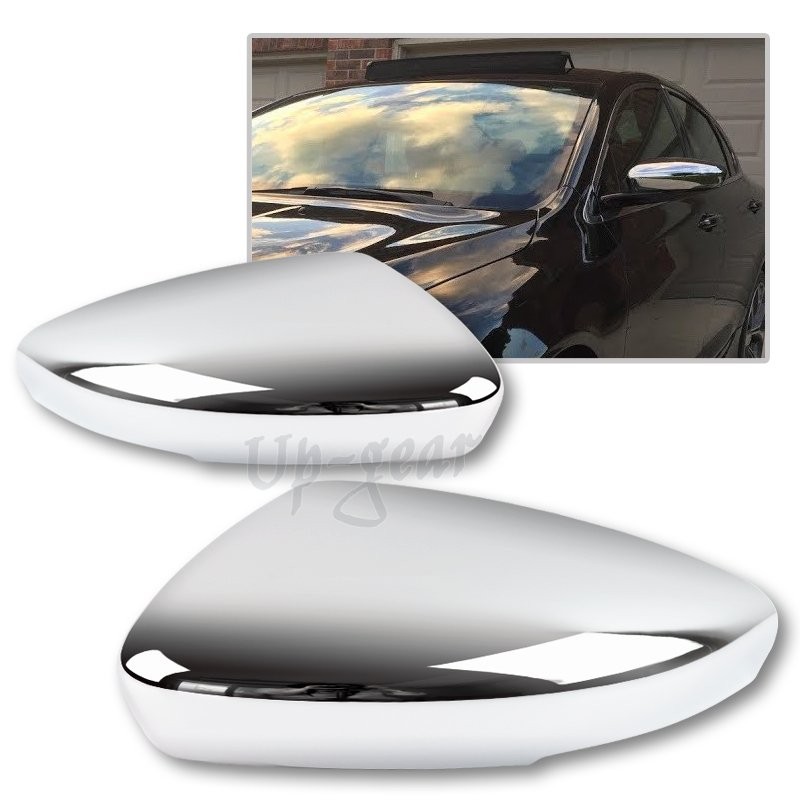 For 2015-2017 Chrysler 200 Chrome 2PCS ABS Side Mirror Cover Cap Trim