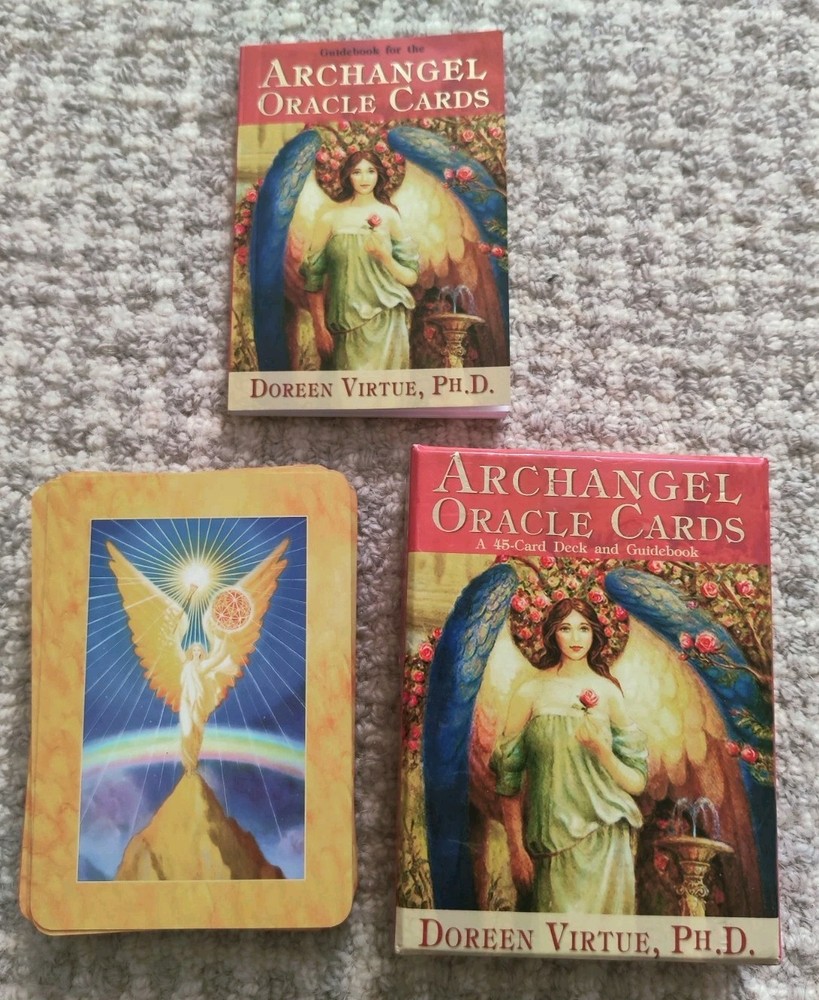 Archangel Oracle Cards 45 Card Deck & Guidebook Doreen Virtue Complete
