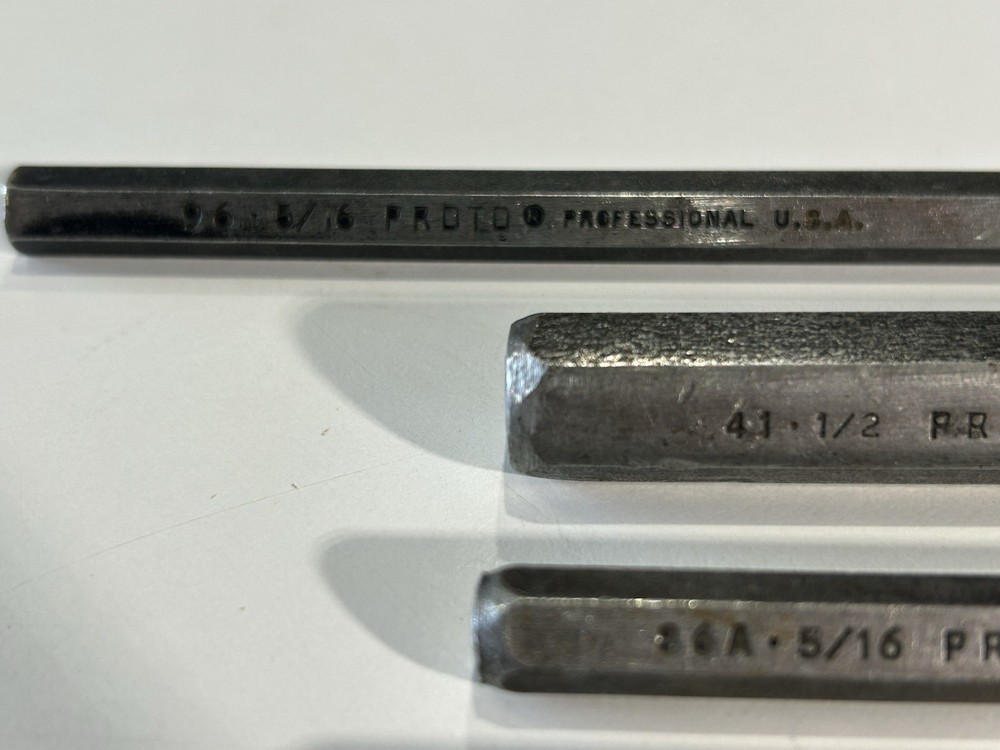 6 Used PROTO Punch And Chisel Tools USA