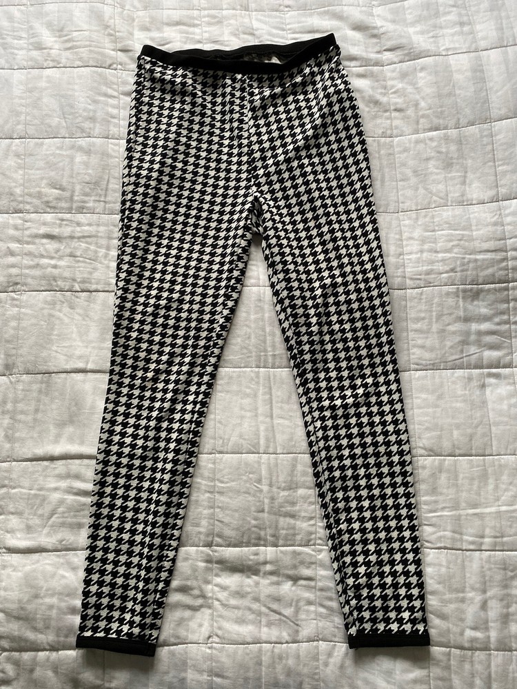 Wimens Shein Black and White Pattern Top and Trousers Set Size Medium