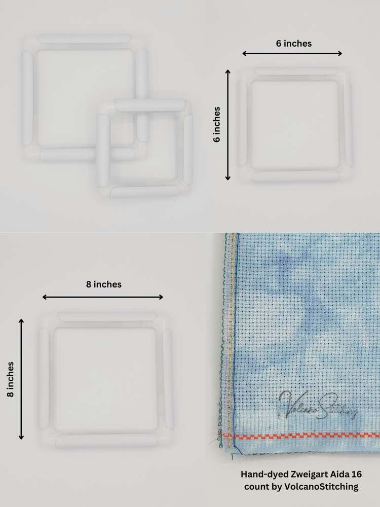 Q-Snap Needlework Frame Set with Hand-Dyed Fabric by VolcanoStitching