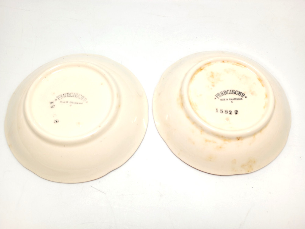 Lot of two Franciscan medium replacement plates apple themed