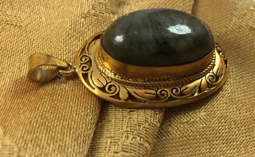 Handmade gold plated pendant women