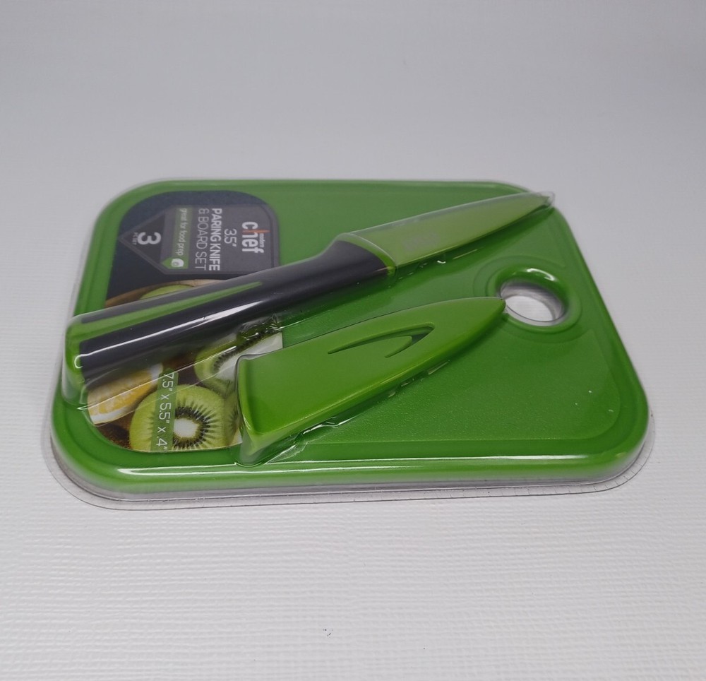 Modern Chef 3.5" Paring Knife & Board 3 Piece Set