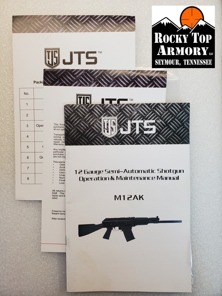 JTS M12 SHOTGUN MANUAL