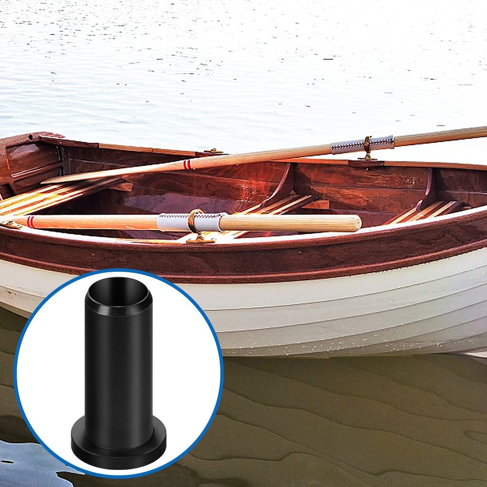 Watayo 4 PCS Oar Lock Socket Insert -1/2" Oarlock Bushing -Nylon Black