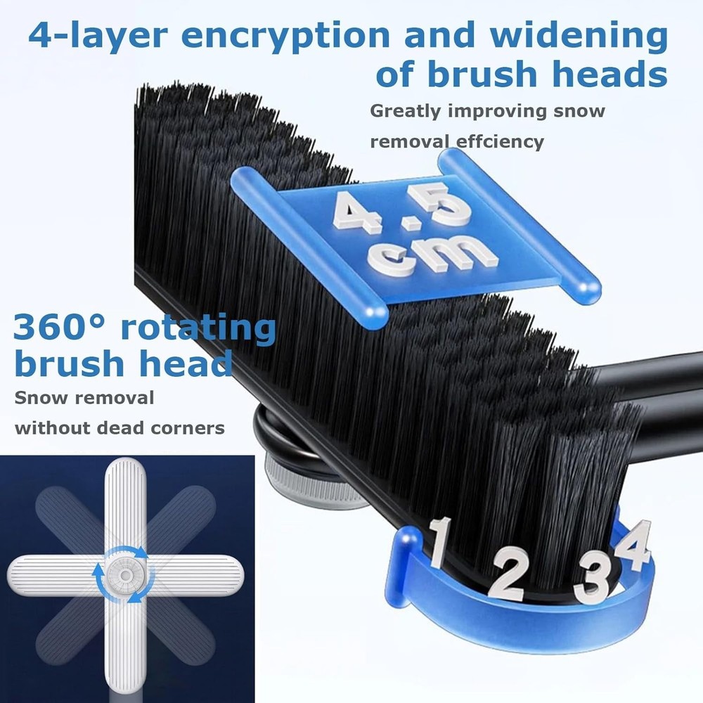 3 In 1 Snow Brush and Ice Scraper for Car Windshield Extendable Snow Removal ...
