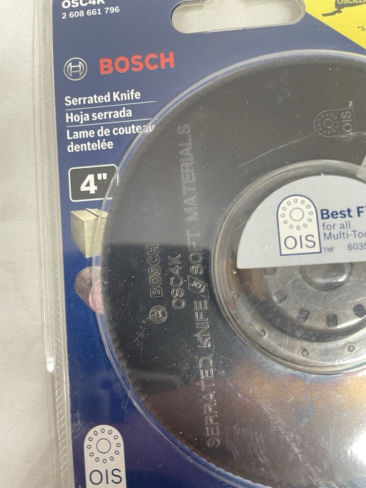 Bosch 4" Multi tool Blade Serrated Knife for Soft Material OSC4K