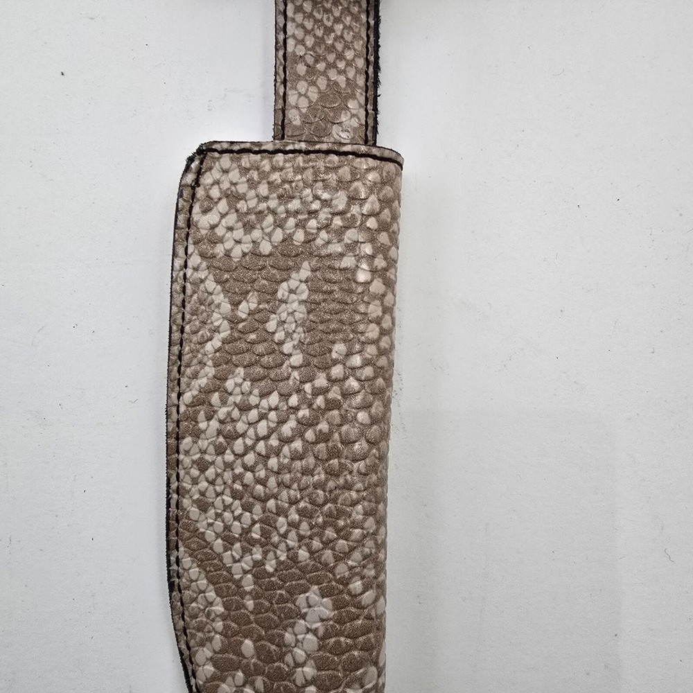 Buck Knives 119 Sheath Right Pull Faux Beige python skin leather sheath only