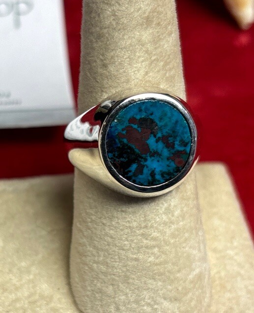 mens sterling silver ring Size 11 Shattuckite