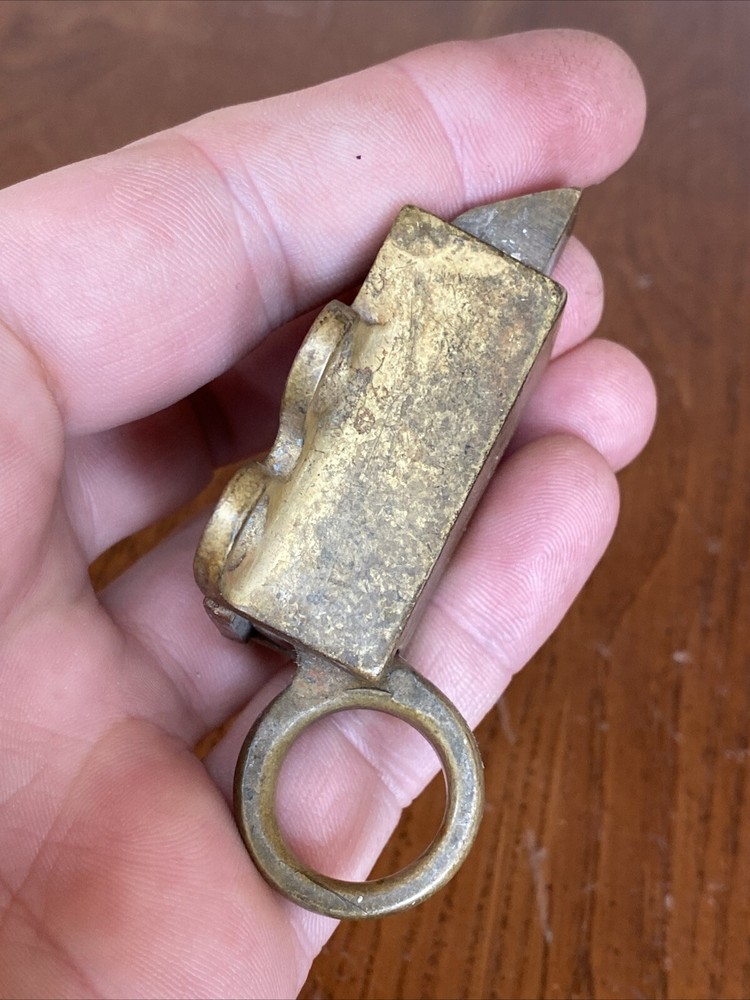 Antique Brass Pull Ring Transom Window Latch Catch Awning Sash Lock Finger Loop