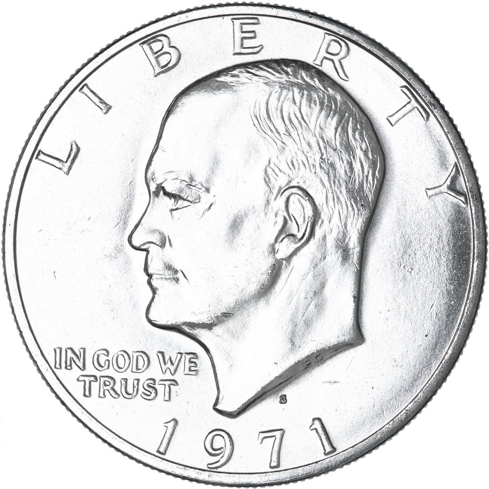 1971 S Eisenhower Dollar 40% Silver BU Ike US Coin