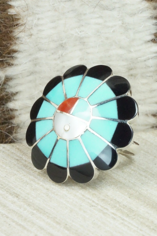 Multi Stone & Sterling Silver Ring - Denise Siutza - Size 5.5