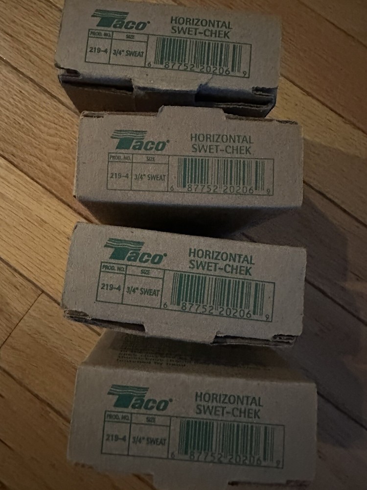 4 TACO HORIZONTAL SWET-CHEK (3/4” BRONZE FLOW CHECK) 219-4