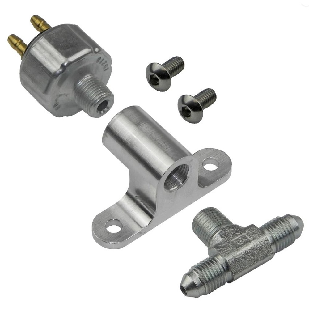 Brake Light Pressure Switch With -3AN Tee And Mounting Bracket