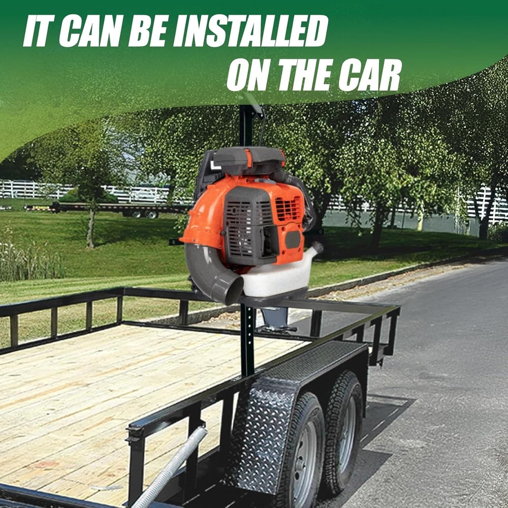 1 Place Heavy-Duty Backpack Leaf Blower Rack for Trailers, Adjustable Leaf Blowe
